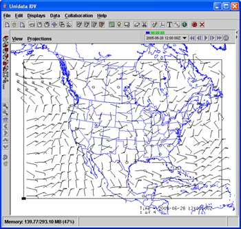 Meteorological  wind barb display