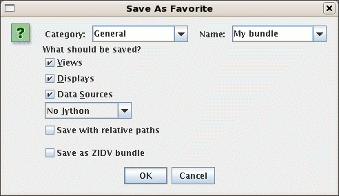 Save As Favorite Dialog
