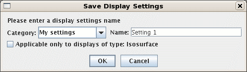Save Settings Dialog