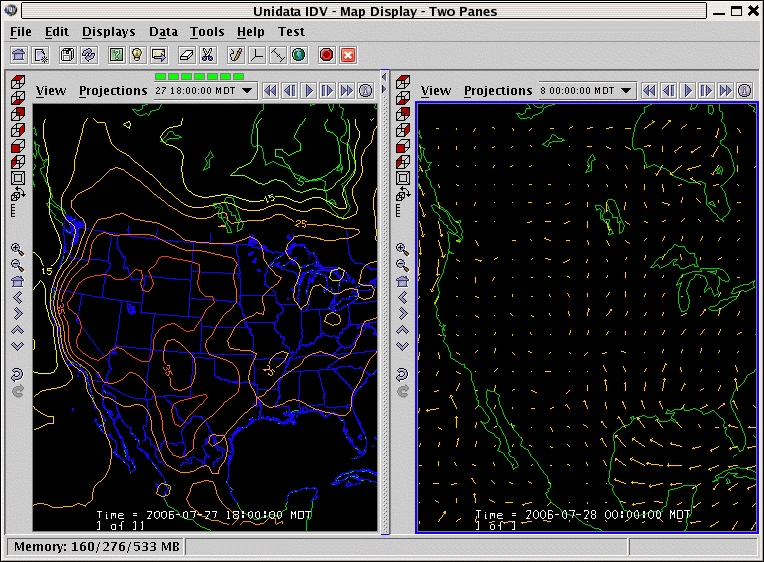 Two Panel Map Display