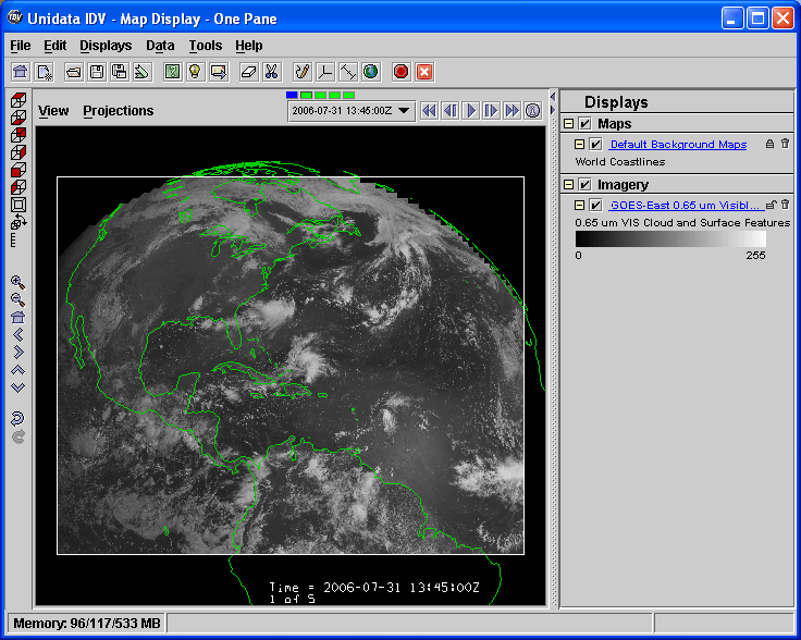 GOES Visible Satellite Image