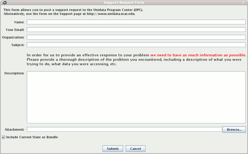 Support Request Form