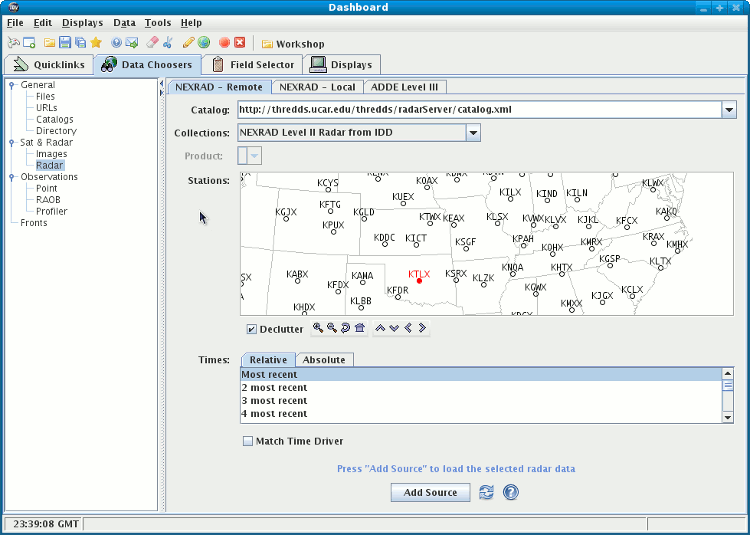TDS Radar Chooser