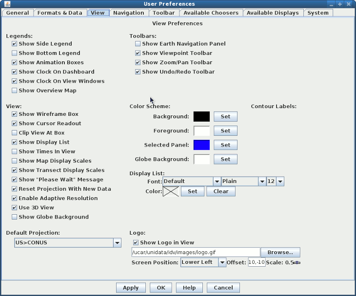 View Preferences