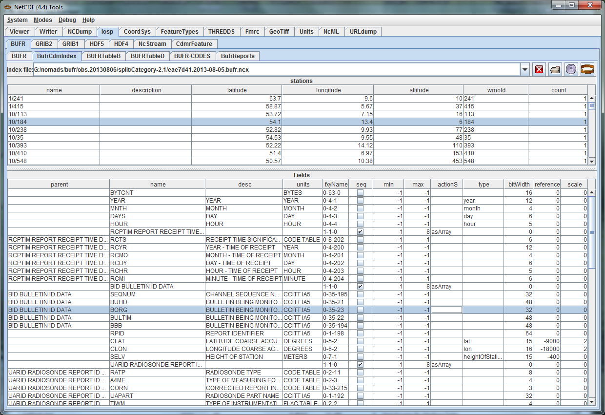 Tools UI Bufr
