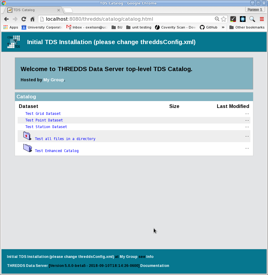 THREDDS Distribution Catalog