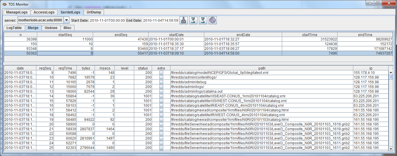 Merged Logs View